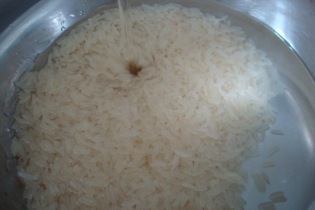 riz lavé