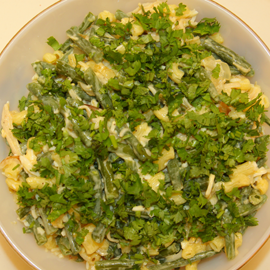 salade de champignons enoki bouillis