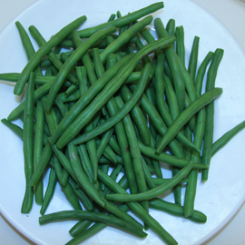 gepelde sperziebonen voor salade