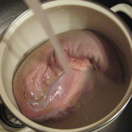 washed and peeled beef tongue