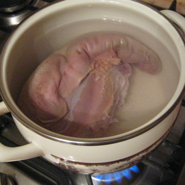 langue de bœuf dans l'eau