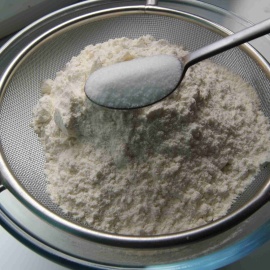 sel farine avant tamisage