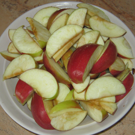 tranches de pommes pour confiture