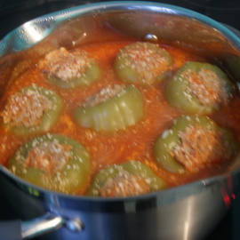 peppers are boiling