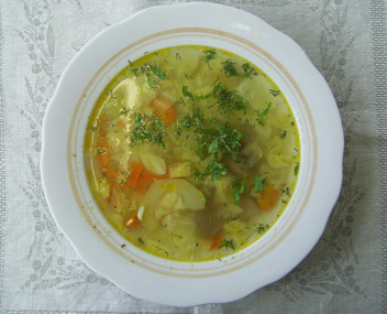 soupe de courgettes et chou