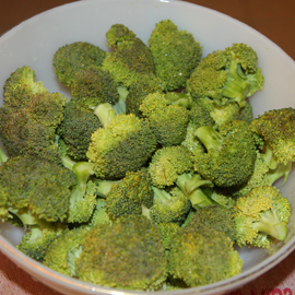 rozdělena brokolice na květenství