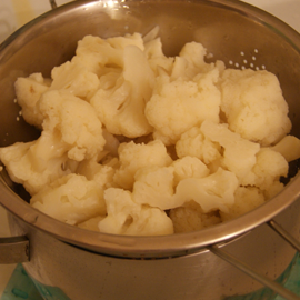 boiled cauliflower